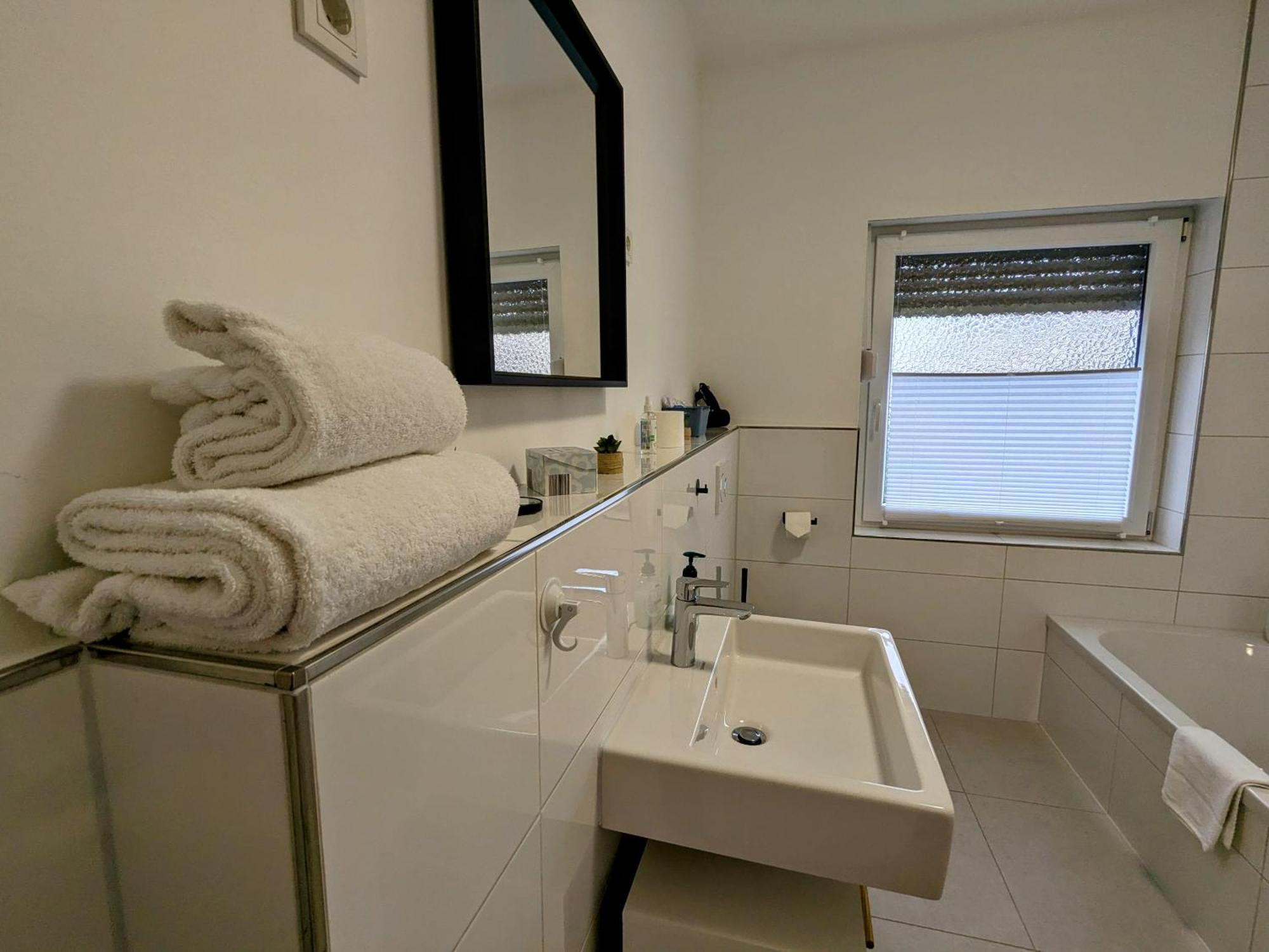 55Qm Messe Wohnung, Trade Fair, 6 Minuten Zur Messe ラインシュテッテン エクステリア 写真