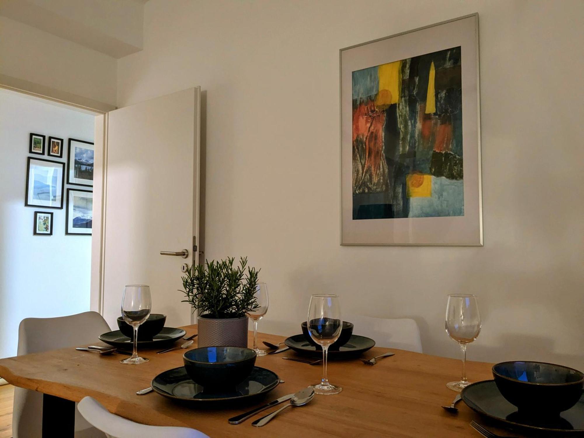 55Qm Messe Wohnung, Trade Fair, 6 Minuten Zur Messe ラインシュテッテン エクステリア 写真